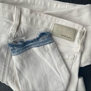 Diesel white jeans womens